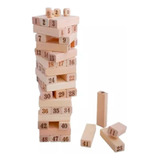 Juego  Familiar Didáctico Torre Madera Bloques (jenga) Dados