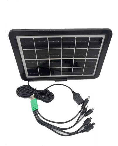 Panel Solar  Portátil 6v 3w Cable Usb Cargador Celular 630