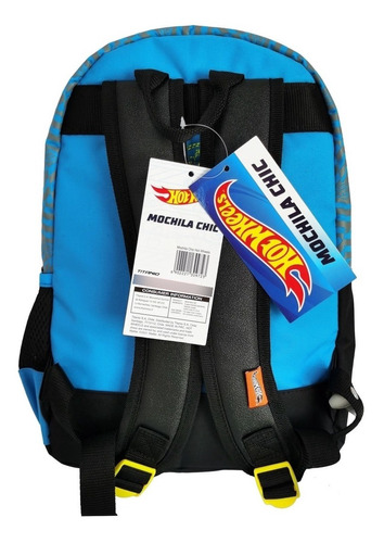 Mochila Escolar Hot Wheels Color Azul