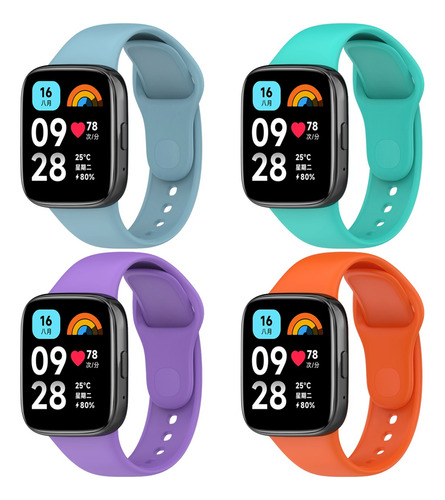 Paquete De 4 Pulseras De Repuesto Para Redmi Watch 3