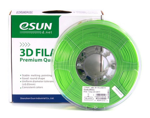 Filamento 500gr Abs+ Esun Importado Premium 3d - Verde