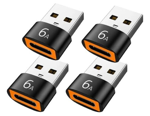 Pack 4 Adaptadores Usb Tipo C A Usb Carga Rápida Usb C Hembr