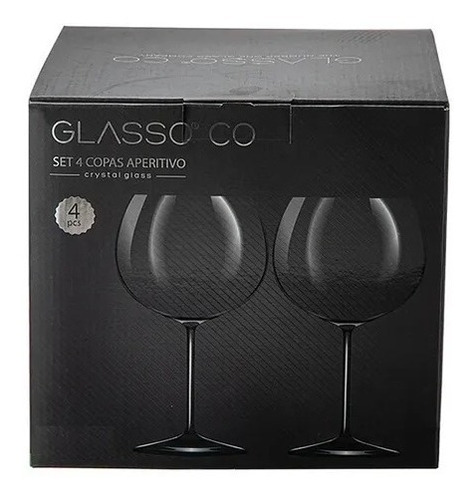 Set  4 Copa De Aperitivo Cristal Glasso