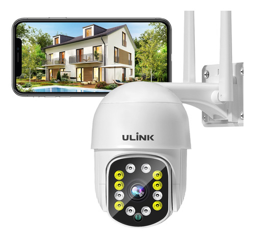 Cámara De Seguridad 1080p 300w Hd Wifi C/alarma 12 Led Ulink