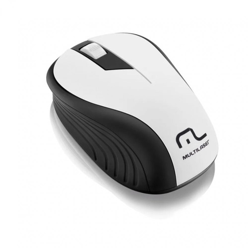 Mouse Sem Fio 2.4ghz Preto E Branco Usb Multilaser