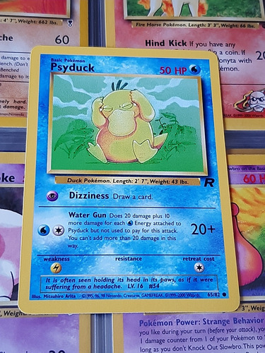 Psyduck 65/82,original De Pokemon Tcg De 1999-2000.