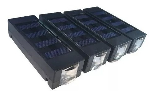 Pack X4 Aplique Solar 2 Focos Leds De Pared 2w