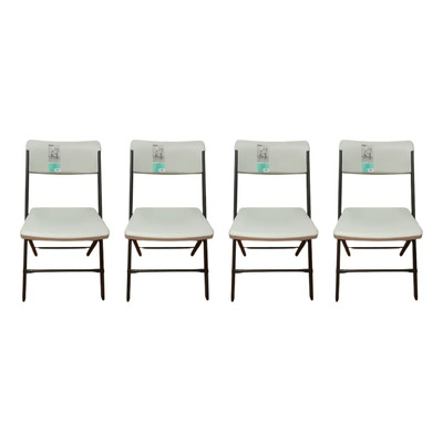 Sillas Lifetime Plegables 4 Pack Color Blanco Liso