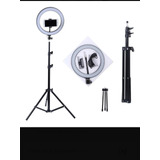 Aro De Luz Led Foto Regulable Led 26 Cm Trípode + Base Usb 