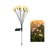 Luminária Pisca Solar Vagalume Natal Jardim Espeto 10 Leds