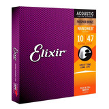 Encordoamento Para Violão Elixir 010 Extra Light Phosphor Br