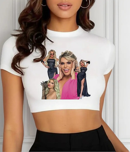 Playera Wendy Guevara La Casa De Los Famosos Crop Top