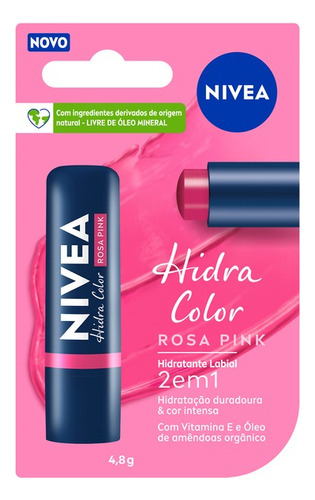 Nivea Hidra Color 2 Em 1 Rosa Pink - Hidratação Cor Intensa