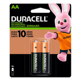 Pilha Recarregável Duracell Aa 2500 Mah C/ 2 Unidades