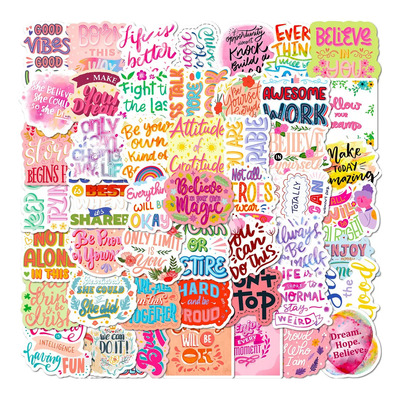 Frases Bonitas Aesthetic 50 Calcomanías Stickers Pvc Vs Agua | Meses sin interés