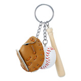 Llavero Beisbol 3 En 1 Bat, Guante Y Pelota Baseball