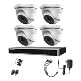 Epcom Kit De 4 Camaras De Seguridad Metalicas Domo 5mp Protección Ip66 Para Uso Exterior + Dvr 4ch Turbohd Con Detección De Movimiento Y Salida De Alarma Modelo Ev8004e50-plus-sc