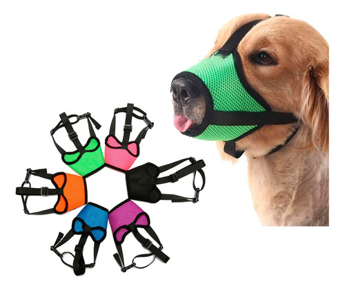 Bozal Para Perro Ajustable Nylon Todas Las Tallas/malla