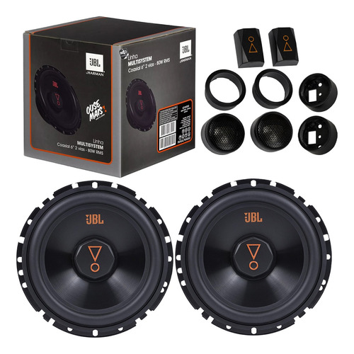 Par Alto Falantes Jbl 62vms80 Duas Vias 160w Rms 6 Polegadas