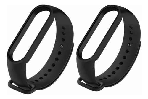 2 Mallas Negras Repuesto Para Xiaomi Mi Band 7 Smart Watch