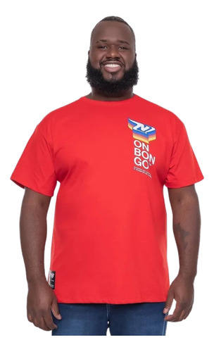Camiseta Masculina Plus Size Cool Onbongo Vermelha D968a