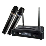 Microfono Inalambrico Doble Mano Skp Uhf 300d De 70 Metros