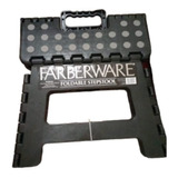 Farberware Folddable Stepstool Escalera Negra Banco 1 Peldañ