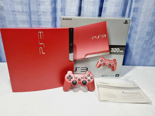 69- Ps3 Slim Playstation 3 Scarlett Red Jpn