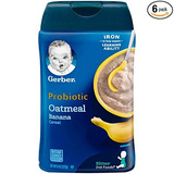 Cereal Gerber Bebé Probiótico Harina De Avena Y Plátano Cere