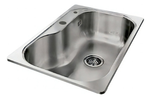 Pileta Cocina Johnson Luxor Si71a Color Plateada Con Agujero Para Dosificador