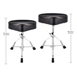 Rowell Drum Throne Actualizado, Asiento Acolchado Portátil,