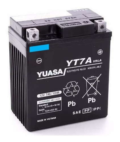 Bateria Yuasa Yt7a = Ytx7l-bs Twister Tornado Falcon Xtz 250