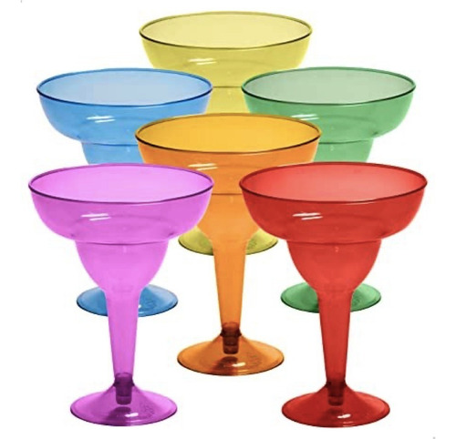 Copa Martini Daiquiri X 10 Colores Cristal Surtidos Coctel Color Tropical