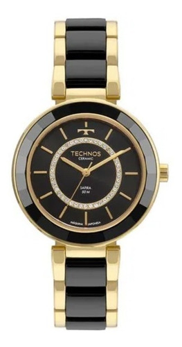 Relógio Technos Feminino Ceramic Saphire Dourado 2036mkp/4p