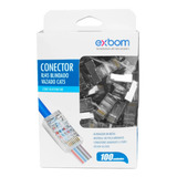 Conector Rj45 Blindado Macho Cat6/cat5e De Rede Vazado 100un