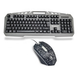 Kit Set Gamer Led Keyboard + Mouse Com Fio Dpi Control Cor Do Mouse Preto Cor Do Teclado Preto