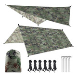 Tienda De Campaña Lona 3* 3 M Impermeable Hamaca Lluvia Mosc