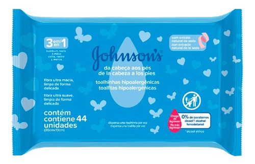 Toallitas Húmedas Johnson's Baby Limpieza Y Suavidad X44u