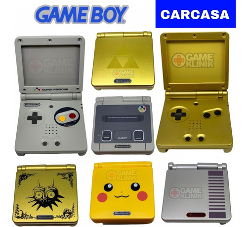 Carcasa Game Boy Advance Sp Gba Ness Pikachu + Herramienta
