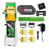 Kit Máquina De Cortar Cabelo Wmark Ng308 + Base Transparente