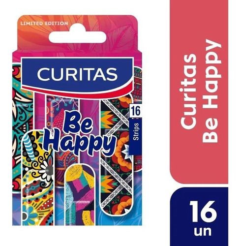 Curitas Apositos Be Happy Strips 10 Cajas X 16 Unidades