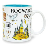 Taza De Cerámica Harry Potter Hogwarts Icons | 20 Oz | Café,