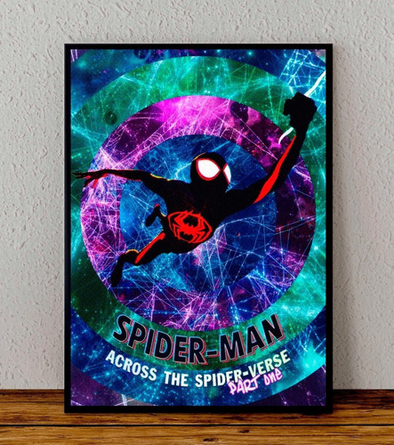 Cuadro 33x48 Poster Enmarcado Spiderman Miles Morales