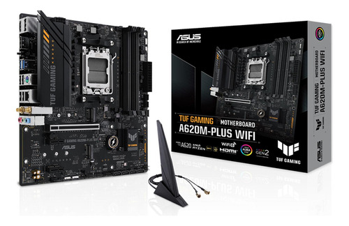 Tarjeta Madre De Computadora  Asus  Tuf Gaming  Tuf Gaming A620m-plus Wifi   Para Pc  Color Negro 