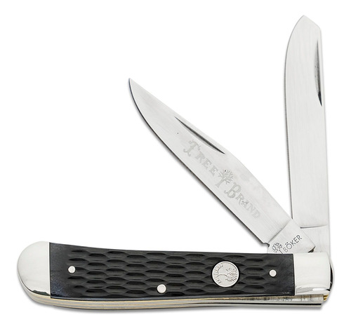 Navaja Boker Trapper 110824 Hueso Negro Original Personaliza