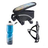 Garrafinha De Agua Térmica Para Bike +suporte +porta Celular