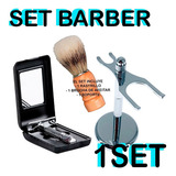 Set Rastrillo Brocha Afeitar Y Soporte Herramientas Barber F