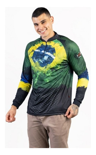 Camisa Camiseta Blusa Pesca Com Proteção Uv50 Peixe Pescaria