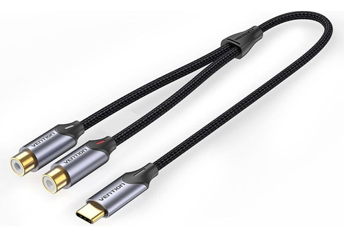 Cable De Audio Premium Usb-c Macho A Rca Hembra 1m Vention