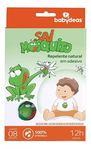 Sai Mosquito! - Repelente Adesivo Natural - Babydeas Cor Verde-escuro Sapinho